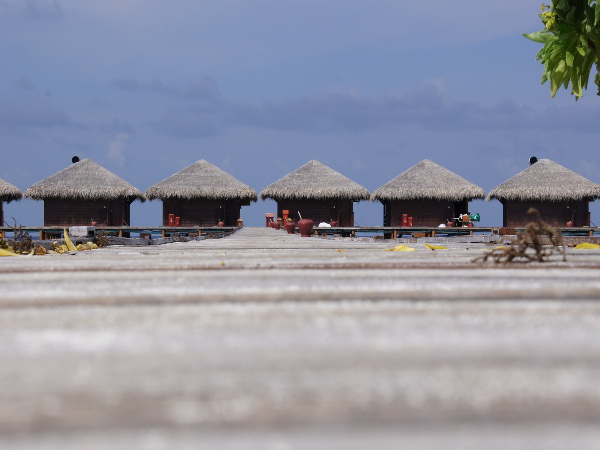 Steg zu den Wasserbungalows