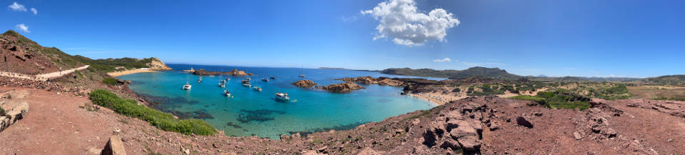 Ein Panoramablick auf die Cala Pregonda (© Frank Stein) Panorama Cala Pregonda