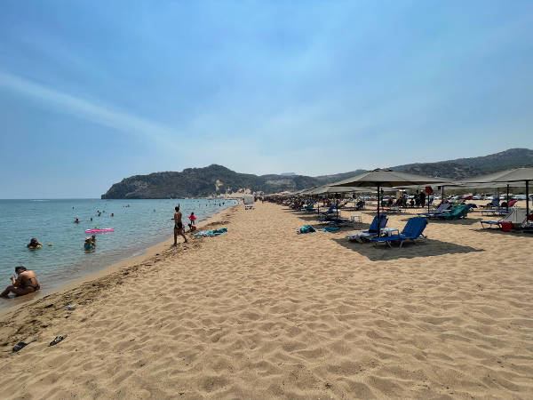 Am Strand von Faliraki